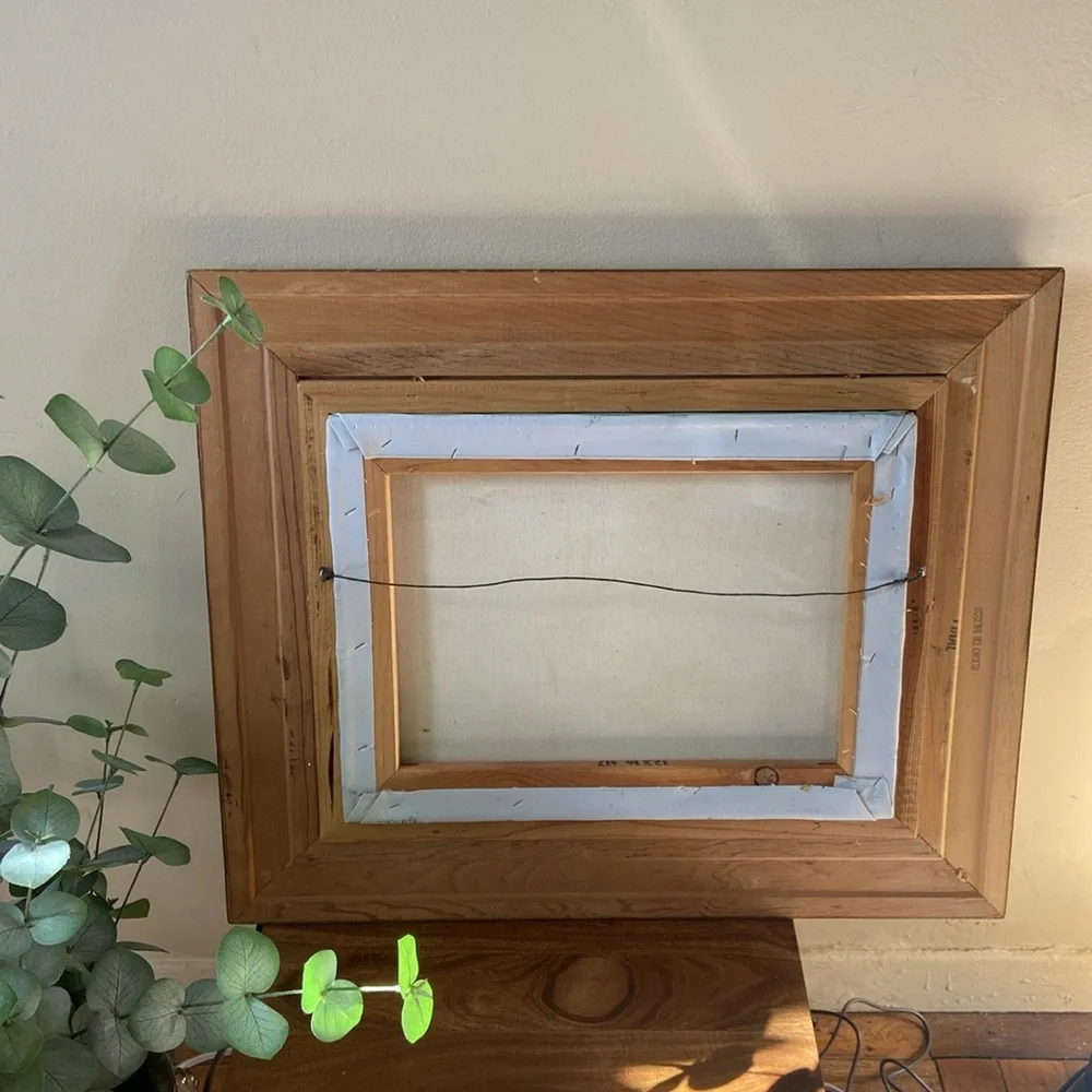 Vintage Original Oil Panting On Canvas Signed Artist D'aniello Large Seaside - Picture 6 of 7